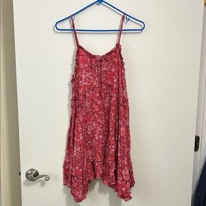 Pink Floral Sleeveless Dress